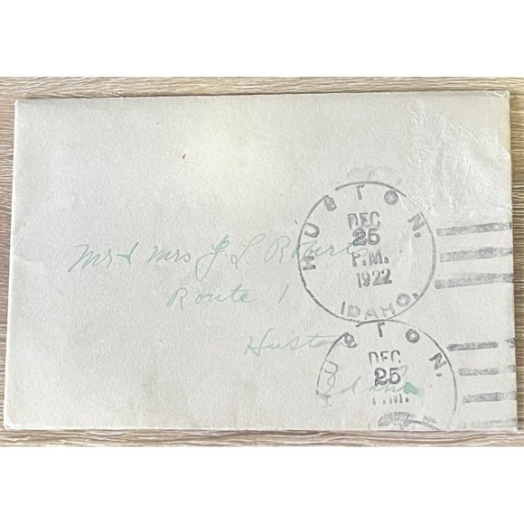 Vintage Greeting Card Merry Christmas and a Bright New Year Used Holly Leaf 1922 - Picture 5 of 6